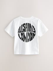 smALLSAINTS Waved Oversized Crew Neck T-Shirt - Imaginea 6 din 8