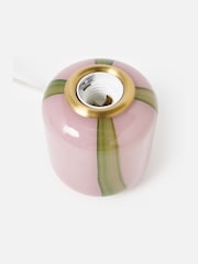 Oliver Bonas Pink Clara Stripe Desk & Table Lamp Base - Image 2 of 5