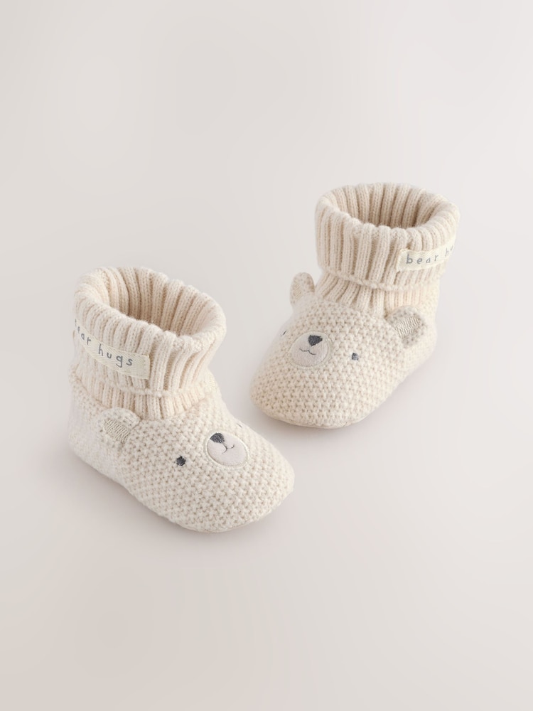 Neutral Bear Baby Sock Top Boot Shoes (0-18mths) - Image 1 of 5
