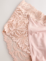 Light Pink High Waist High Leg Ultimate Comfort Lace Knickers 3 Pack - Image 6 of 6