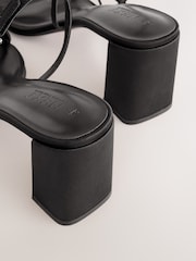 Black Forever Comfort® Buckle Block Heels - Image 4 of 4