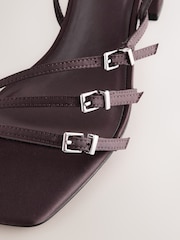 Chocolate Brown Forever Comfort® Buckle Block Heels - Image 2 of 4
