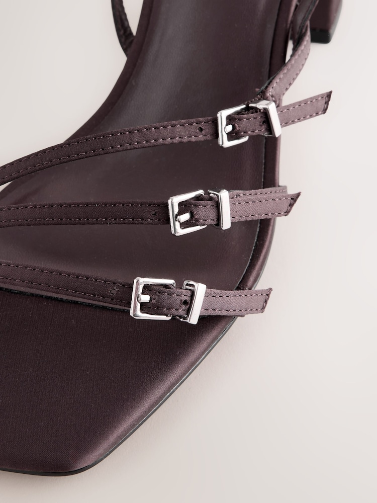 Chocolate Brown Forever Comfort® Buckle Block Heels - Image 2 of 4