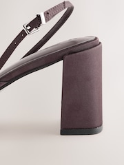 Chocolate Brown Forever Comfort® Buckle Block Heels - Image 4 of 4