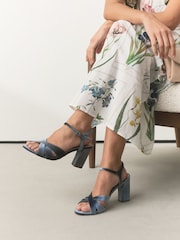 Grey Standard/Wide Fit Forever Comfort® Block Heel Sandals - Image 2 of 8