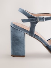 Grey Standard/Wide Fit Forever Comfort® Block Heel Sandals - Image 7 of 8
