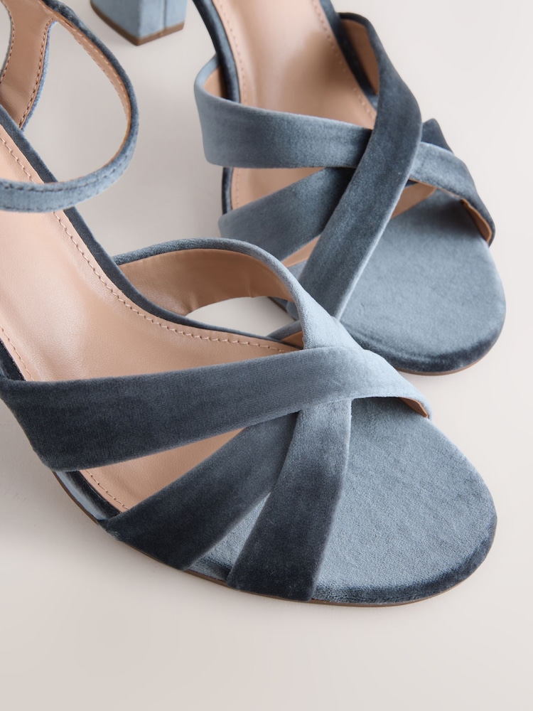 Grey Standard/Wide Fit Forever Comfort® Block Heel Sandals - Image 8 of 8 Grey Standard/Wide Fit Forever Comfort® Block Heel Sandals - Image 8 of 8