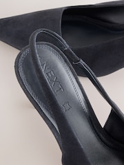 Navy Forever Comfort® Chisel Toe Slingback Heels - Image 4 of 5