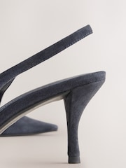 Navy Forever Comfort® Chisel Toe Slingback Heels - Image 5 of 5