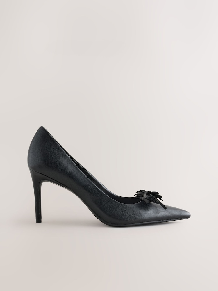 Black Forever Comfort® Leather Tassel Court Shoes - Image 1 of 5
