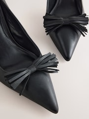 Black Forever Comfort® Leather Tassel Court Shoes - Image 3 of 5