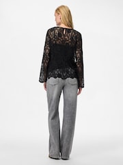 PIECES Čipkasti top Dugi rukav - Slika 2 od 5