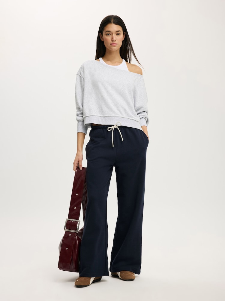 Cotton On Blue Wide Leg Joggers - Image 1 of 4 Cotton On Blue Wide Leg Joggers - Image 1 of 4