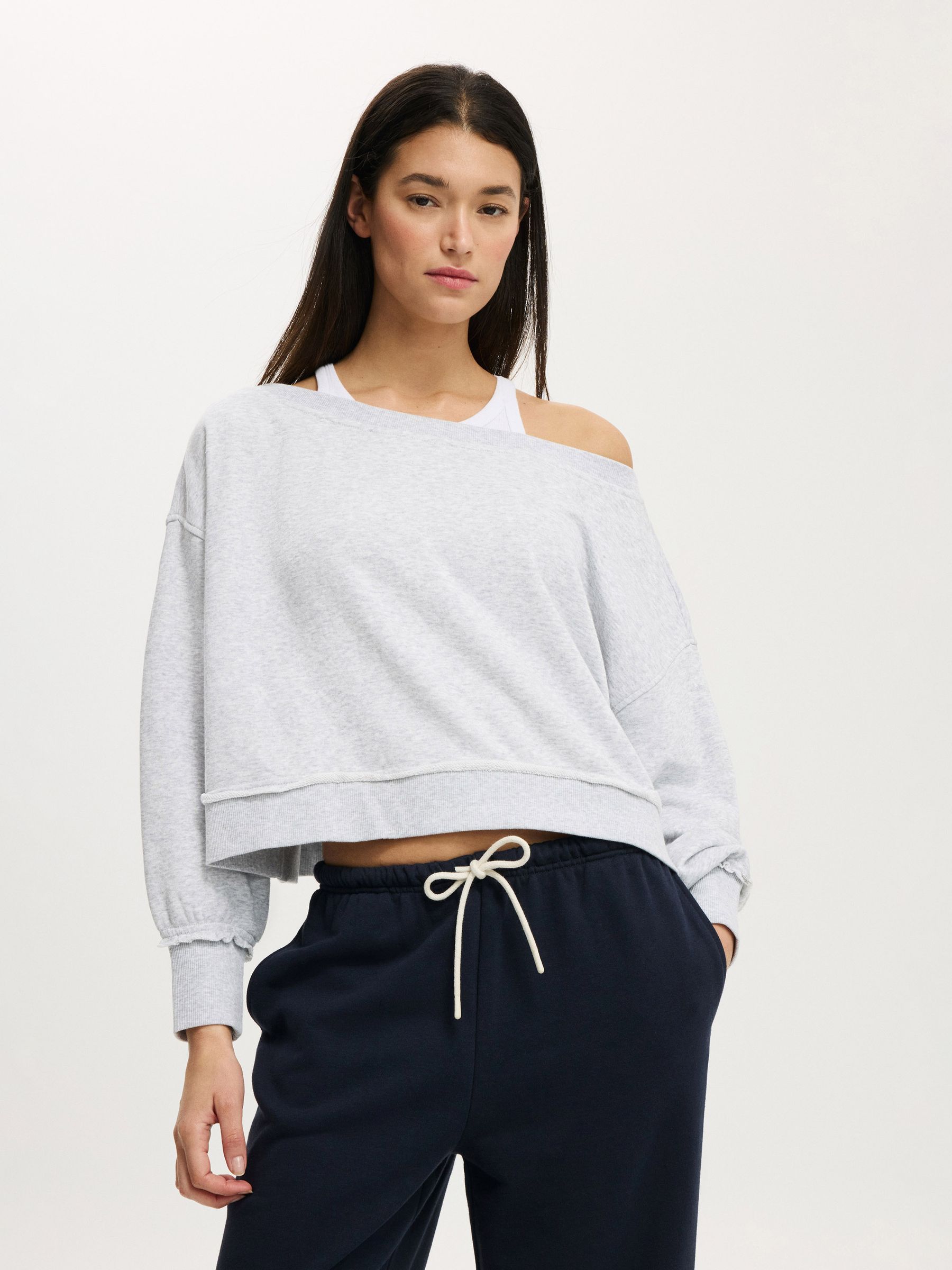 Buy Cotton On Grey Off Shoulder Sweatshirt from Next USA