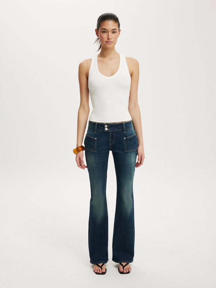 Cotton On White Diamante Racer Back Top - Image 5 of 5 Cotton On White Diamante Racer Back Top - Image 5 of 5