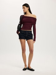 Cotton On One Shoulder Base Layer Long Sleeve Top - 4şəkildən 1 şəkil