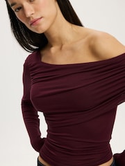 Cotton On One Shoulder Base Layer Long Sleeve Top - 4şəkildən 4 şəkil