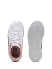 Puma White/Beige Kids Carina 3.0 Sneakers - Image 4 of 6