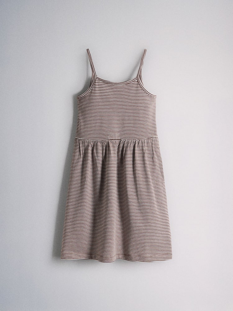 The Set 3 Pack Strappy Bowback Dresses Pink/Stripe/Brown - Image 2 of 6
