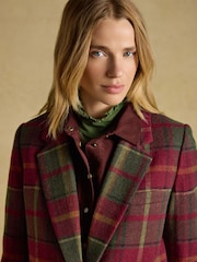 Hackmore Red Check Relaxed Fit Tweed Blazer With Wool - Image 4 of 11