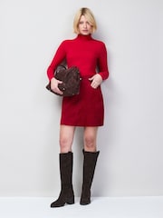 Ro&Zo Red Petite Suede Mini Skirt - Image 4 of 5