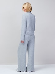 Ro&Zo Grey Knit Zip Front Jacket - Image 4 of 6