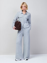 Ro&Zo Grey Knit Straight Leg Trousers - Image 6 of 6