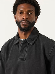 FatFace Airlie Charcoal Grey Button Neck Sweat Top - Image 4 of 5