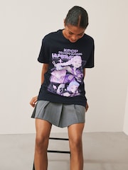 Black Cotton KPop Demon Hunters Graphic T-Shirt - Image 1 of 8