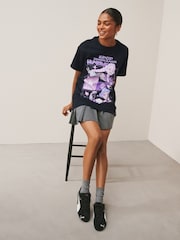 Black Cotton KPop Demon Hunters Graphic T-Shirt - Image 3 of 8