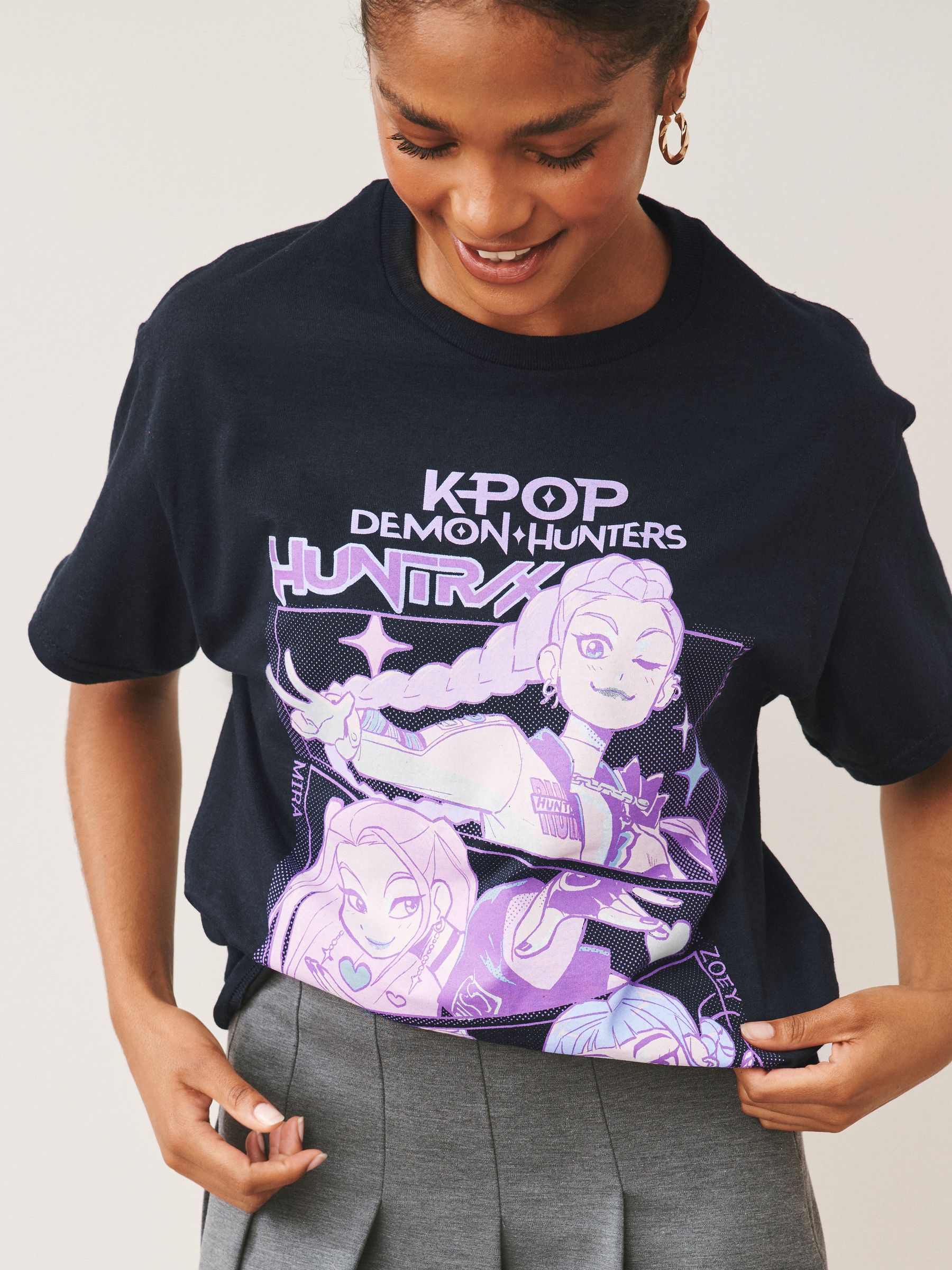 Next：日本 ブラック - コットン K-POP Demon Hunters グラフィック T