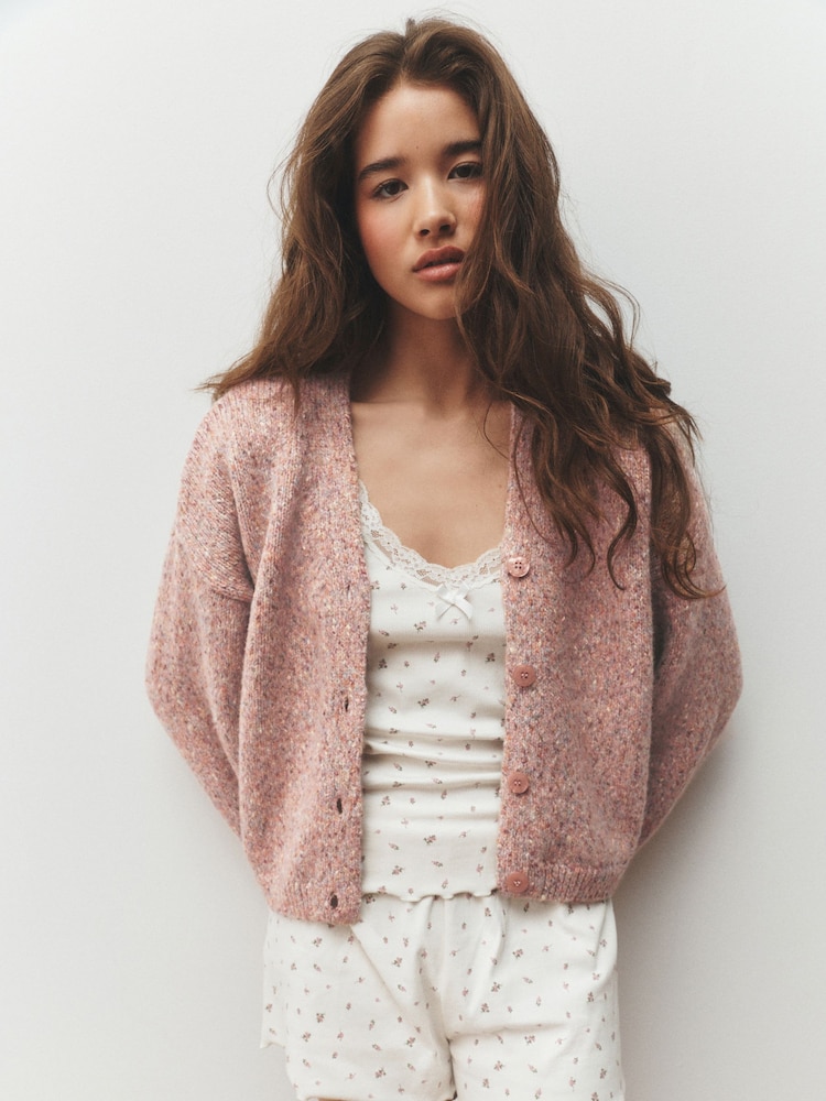 Pink Neppy Cardigan - Image 1 of 9