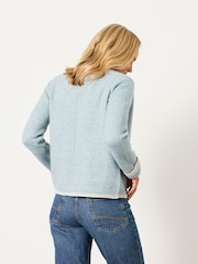 FatFace Hattie Light Blue Knitted Edge to Edge Cardigan - Image 2 of 7