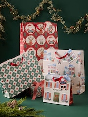 Red and Green Classic Santa 4 Pack Gift Bag - Image 1 of 2