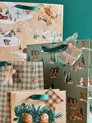 Green and Natural Gingerbread 4 Pack Gift Bag - Image 2 of 3