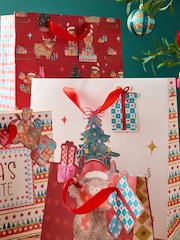 Red Hamish the Highland Cow 4 Pack Gift Bag - Image 2 of 3