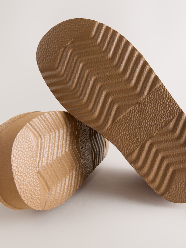 Tan Brown Standard Fit (F) Mini Suede Pull On Boots - Image 5 of 5 Tan Brown Standard Fit (F) Mini Suede Pull On Boots - Image 5 of 5