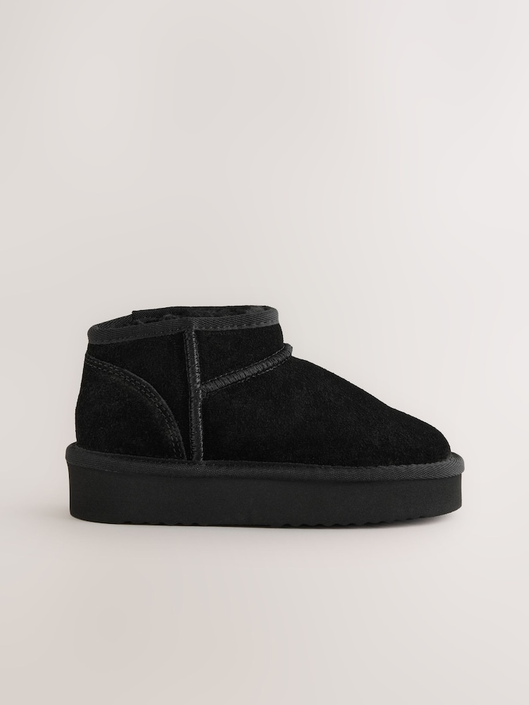 Black Wide Fit (G) Water Repellant Suede Pull On Boots - Image 2 of 5