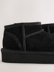 Black Wide Fit (G) Water Repellant Suede Pull On Boots - Image 3 of 5