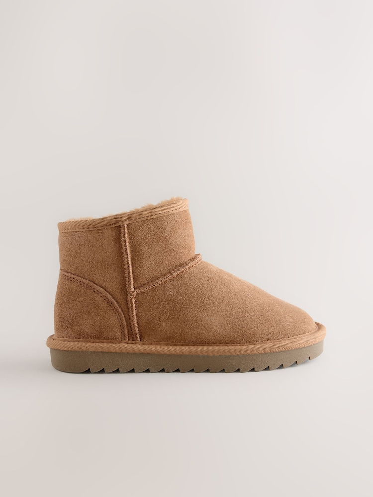 Tan Brown Wide Fit (G) Water Repellant Suede Pull On Boots - Image 2 of 5 Tan Brown Wide Fit (G) Water Repellant Suede Pull On Boots - Image 2 of 5