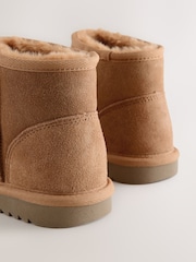 Tan Brown Wide Fit (G) Water Repellant Suede Pull On Boots - Image 3 of 5