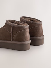 Chocolate Brown Wide Fit (G) Water Repellant Suede Pull On Boots - Image 4 of 5