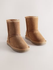 Hellbraun - Hohe Wildlederschuhe zum Reinschlüpfen - Bild 1 von 5