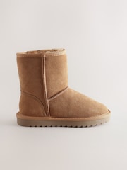 Hellbraun - Hohe Wildlederschuhe zum Reinschlüpfen - Bild 2 von 5