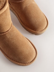 Hellbraun - Hohe Wildlederschuhe zum Reinschlüpfen - Bild 4 von 5