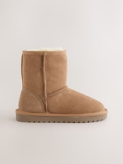 Tan Brown True Sheepskin Tall Pull On Boots - Image 2 of 5