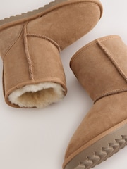 Tan Brown True Sheepskin Tall Pull On Boots - Image 5 of 5