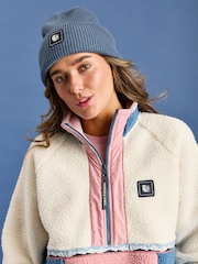 Harper & Lewis Cream Avalynn 1/4 Zip Sherpa Fleece - Image 3 of 5