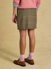 Joules Bramble Blake Check Short Tweed Wool Blend Skirt - Image 2 of 7