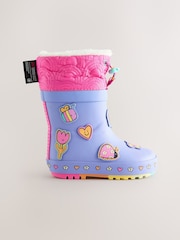 Purple/Pink Jolly Thinsulate Lined Cuff Wellies - Image 2 of 5